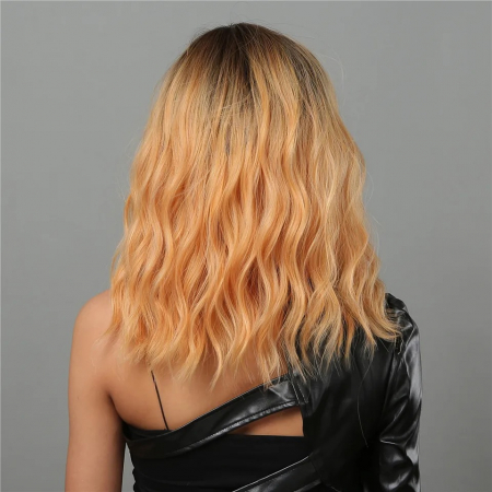 Peruca C874 Blonda Ombre Bob Creata Bob Auriu Deschis [3]