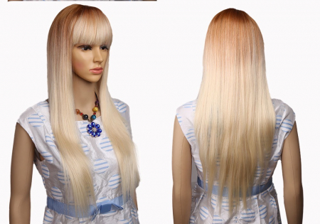 Peruca C276 Blonda Ombre Cu Breton Baza Satena [1]