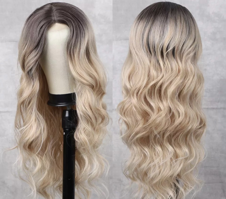 Peruca C9 Blonda Ombre cu Par Ondulat [1]