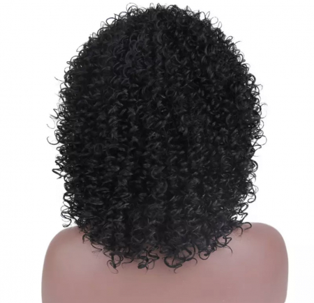 Peruca C98 Bruneta Afro cu Breton si Par Cret [2]