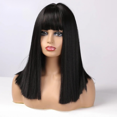 Peruca C744 Bruneta Bob Cu Breton [4]