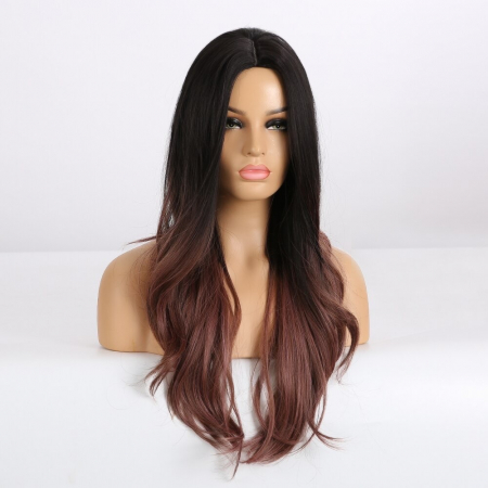 Peruca C328 Bruneta Ombre Cu Varfuri Mov [3]