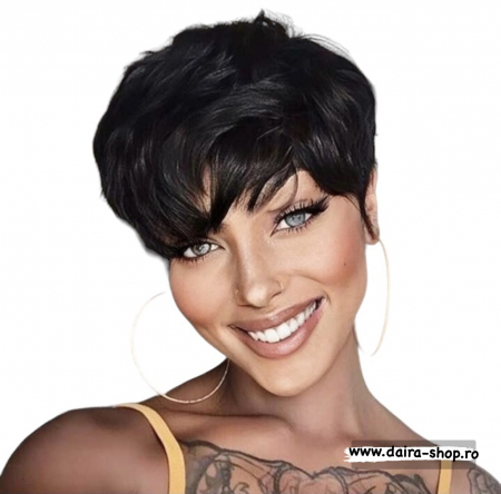 PERUCI PAR NATURAL 100% - Peruca C1124 PAR NATURAL Bruneta Scurta