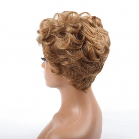 Peruca C1127 Blonda Scurta Cu Volum Si Onduleuri (blond mediu) [4]
