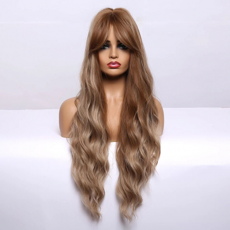 Peruca C1140 Satena Cu Breton Lung Si Suvite Blonde [1]