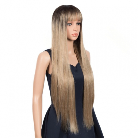 Peruca C1293 Baza Satena Ombre Cu Breton Blonda [1]