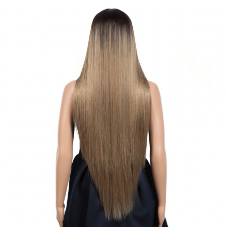 Peruca C1293 Baza Satena Ombre Cu Breton Blonda [2]
