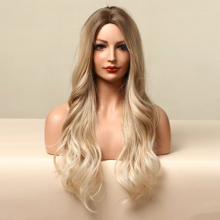 Peruca C1390 Blonda Ombre Cu Suvite Si Par Ondulat [1]