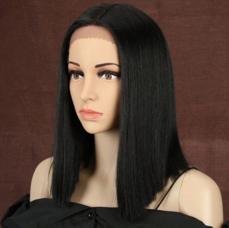 Peruca C1439 FRONT LACE Bruneta Bob Neagra [3]