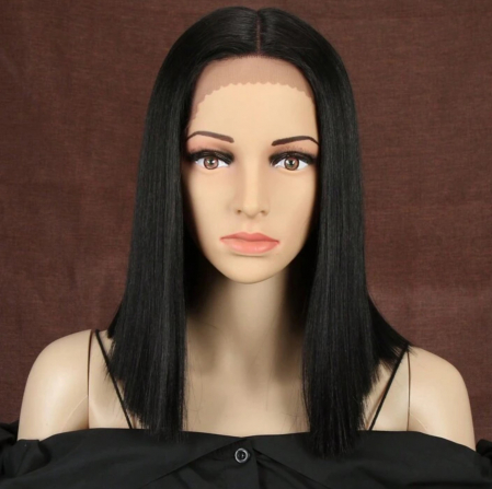 Peruca C1439 FRONT LACE Bruneta Bob Neagra [1]