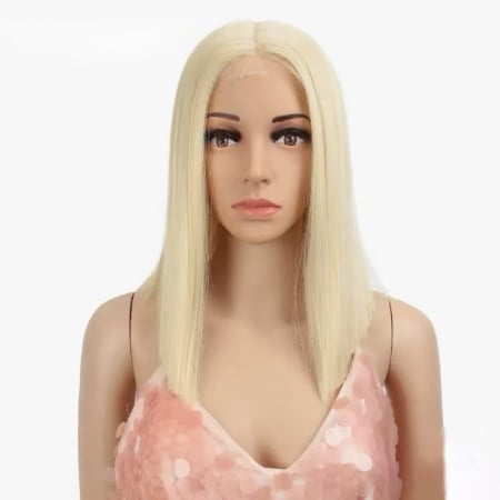 PERUCI FRONT LACE (DANTELA) - Peruca C1442 FRONT LACE Blonda Bob Blond Auriu Deschis
