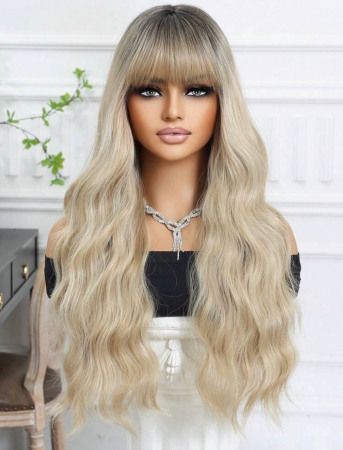 Peruca C1443 Blonda Ombre Cu Breton Par Cret Blond Cenusiu [1]