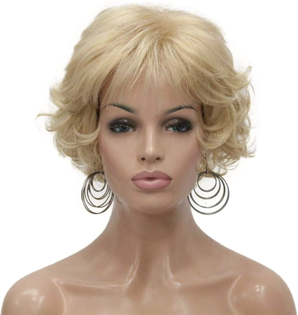PERUCI - Peruca C1689 Blonda Cu Breton Si Volum Usor Ondulata