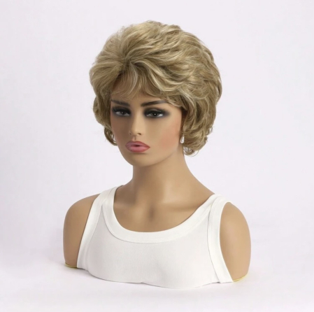 Peruca C1728 Blonda Cu Breton Si Extra Volum - Blond Inchis Cenusiu [2]