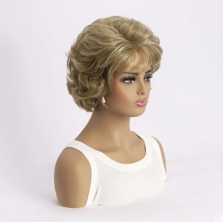 Peruca C1728 Blonda Cu Breton Si Extra Volum - Blond Inchis Cenusiu [3]