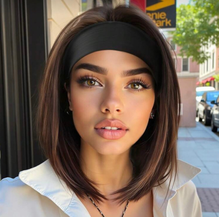 PERUCI CU PAR SCURT - Peruca C1737 Satena Cu Suvite Blonde Bob CU BENTITA