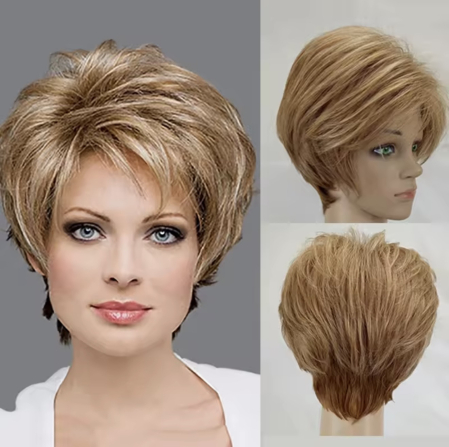 PERUCI CU PAR SCURT - Peruca C1764 Blonda Cu Breton Blond Auriu