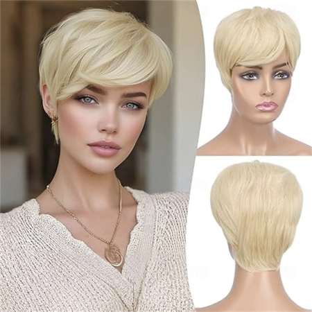 PERUCI PAR NATURAL 100% - Peruca C1812 PAR NATURAL Blonda Aurie - blond deschis