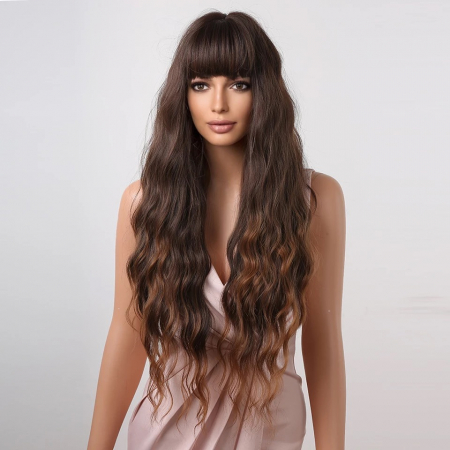 Peruca C998 Satena Cu Breton Si Varfuri Blonde Creata cu Volum [1]