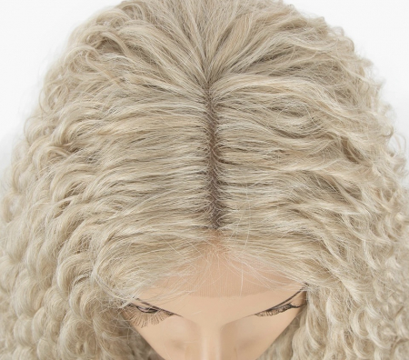 Peruca C782 FRONT LACE Afro Blonda Ondulata Creata Volum [1]