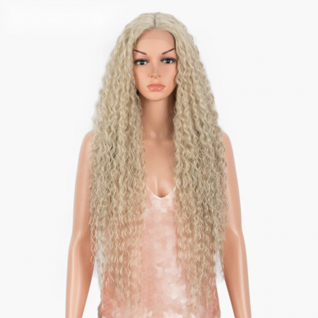 Peruca C782 FRONT LACE Afro Blonda Ondulata Creata Volum [2]
