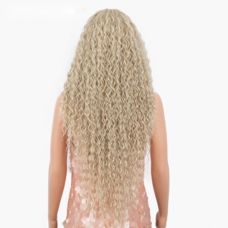 Peruca C782 FRONT LACE Afro Blonda Ondulata Creata Volum [3]