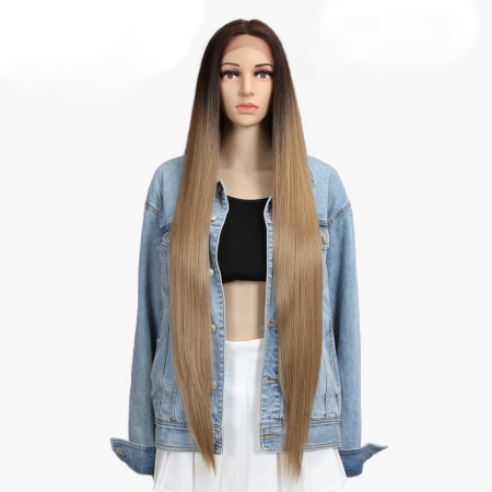 PERUCI - Peruca C265 FRONT LACE Baza Satena Blonda Ombre