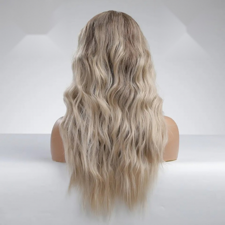 Peruca C906 FRONT LACE Blonda Baza Satena Ondulata [4]