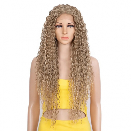 Peruca C117 FRONT LACE Blonda Cenusie Afro Creata [1]