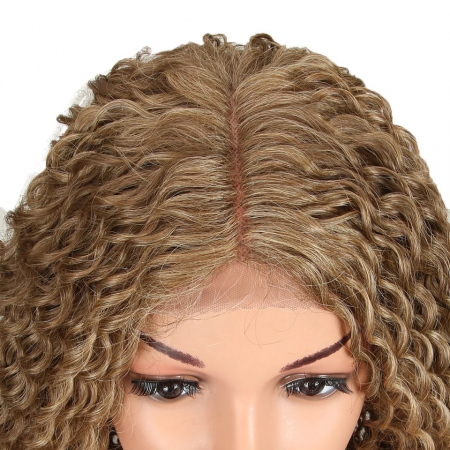 Peruca C117 FRONT LACE Blonda Cenusie Afro Creata [3]