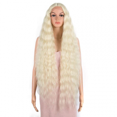 Peruca C187 FRONT LACE Blonda Platinata Creata Par Lung [2]