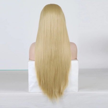 Peruca C101 FRONT LACE Blonda cu Par Drept [4]