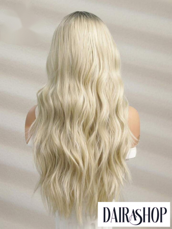 Peruca C994 FRONT LACE Blonda Ombre Baza Satena Ondulata [4]