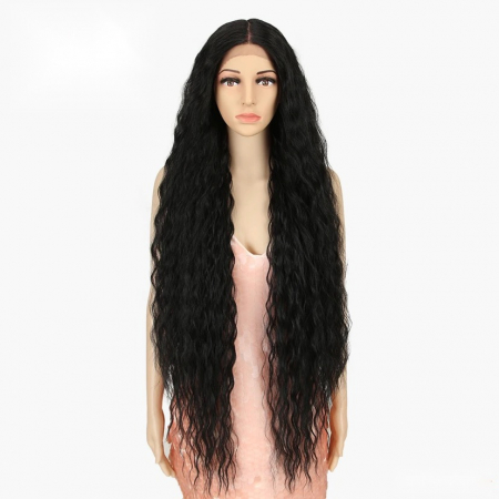 Peruca C891 FRONT LACE Bruneta Afro Ondulata [1]