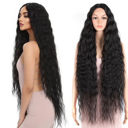 PERUCI FRONT LACE (DANTELA) - Peruca C891 FRONT LACE Bruneta Afro Ondulata