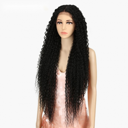 Peruca C892 FRONT LACE Bruneta Afro Ondulata Creata Extra Volum [2]