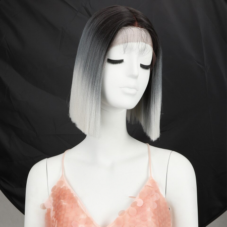 Peruca C110 FRONT LACE Bruneta Blonda Gri [1]