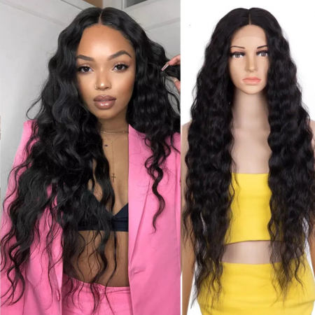 PERUCI FRONT LACE (DANTELA) - Peruca C631 FRONT LACE Bruneta Ondulata Creata Afro