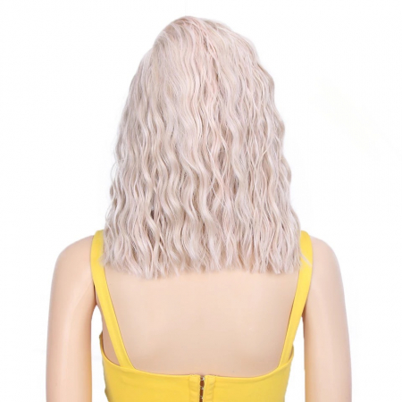 Peruca C177 FRONT LACE Gri Blond Platinat Ondulata [4]