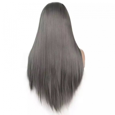 Peruca C216 FRONT LACE Gri Ombre Baza Bruneta Silver [3]