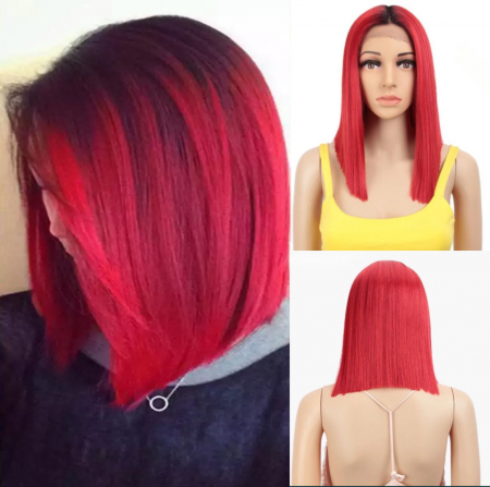 PERUCI - Peruca C203 FRONT LACE Roscata Ombre Bob