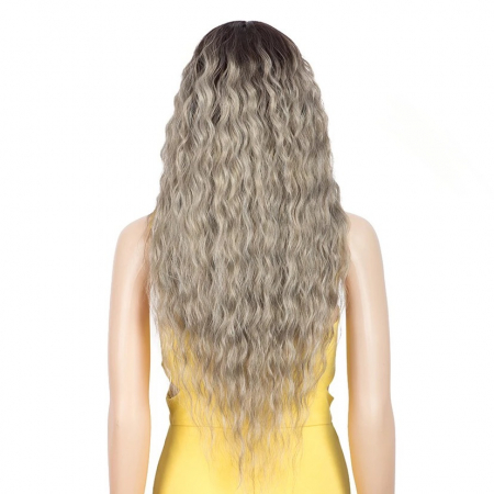 Peruca C95 FRONT LACE Satena Ombre Blonda Afro cu Volum [2]