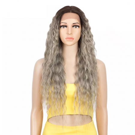 Peruca C95 FRONT LACE Satena Ombre Blonda Afro cu Volum [1]