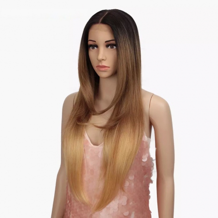 Peruca C66 FRONT LACE Satena Ombre Blonda Cu Suvite [2]