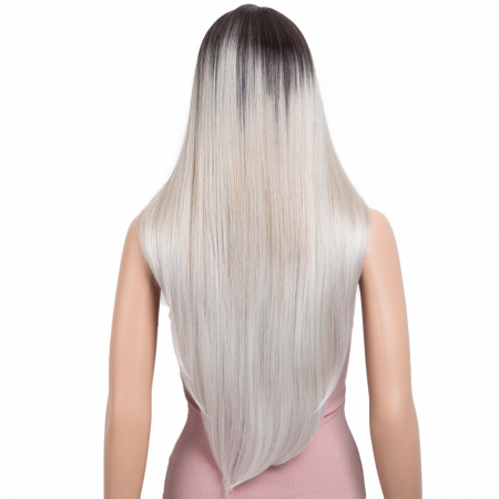 Peruca C233 FRONT LACE Satena Ombre Blonda Gri Blond Platina [6]