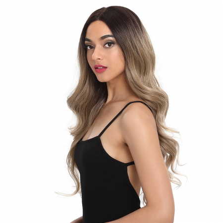 Peruca C335 FRONT LACE Satena Ombre Blonda Gri Silver [4]