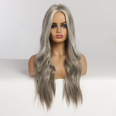 Peruca C992 Gri Silver Cu Suvite Blond Deschis [1]