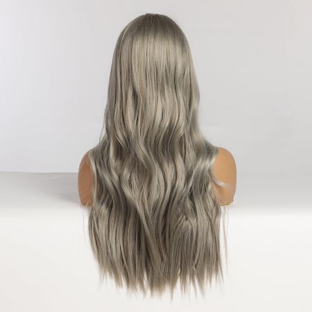 Peruca C992 Gri Silver Cu Suvite Blond Deschis [4]