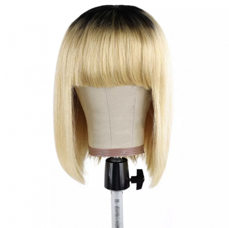 Peruca C793 PAR NATURAL Blonda Ombre Bob cu Breton Baza Bruneta [2]