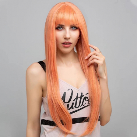 PERUCI - Peruca C181 Portocalie Orange Cu Breton